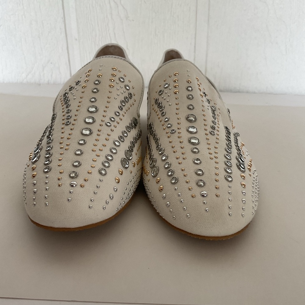 Donald J. PLINER New Leather Studded Loafers size 8 - Picture 6 of 16